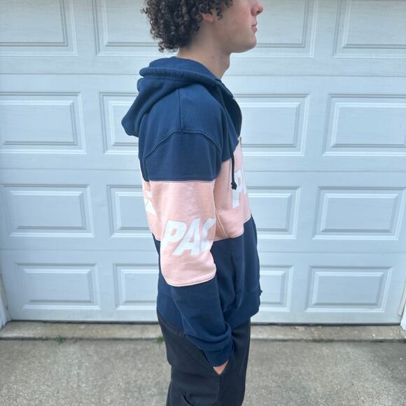 Men's Palace Colorblock Full Zip Hoodie Size M - Picture 4 of 6